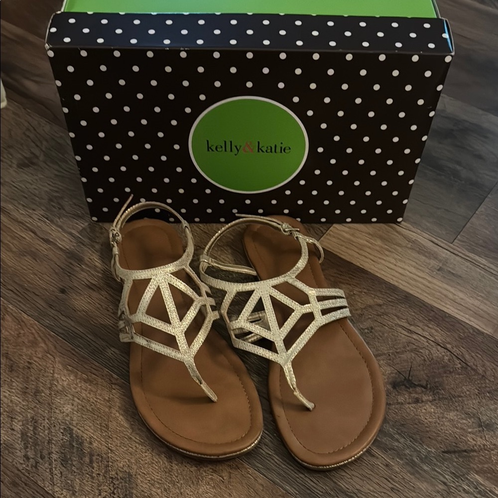 Kelly & Katie Gold Sandals